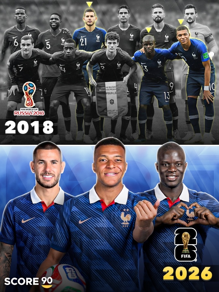 时光飞逝！18年世界杯决赛首发中，仅姆巴佩 魔笛等5人还在国家队